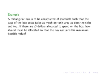 Lesson 27: Lagrange Multipliers I