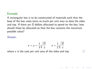 Lesson 27: Lagrange Multipliers I