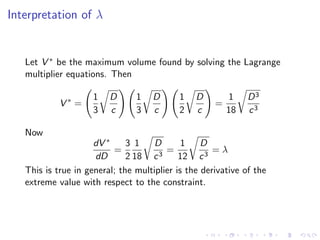 Lesson 27: Lagrange Multipliers I