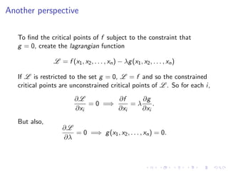 Lesson 28: Lagrange  Multipliers II