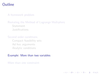 Lesson 28: Lagrange  Multipliers II
