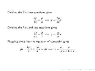 Lesson 28: Lagrange  Multipliers II