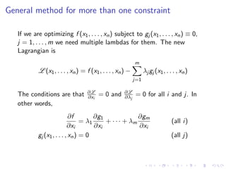 Lesson 28: Lagrange  Multipliers II