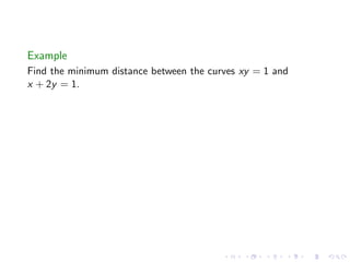 Lesson 28: Lagrange  Multipliers II