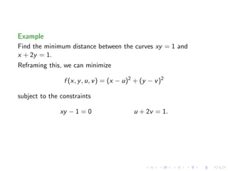 Lesson 28: Lagrange  Multipliers II