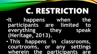 Restriction Communication Example LESSON for ORAL COMMUNICATION SHS-3.pptx