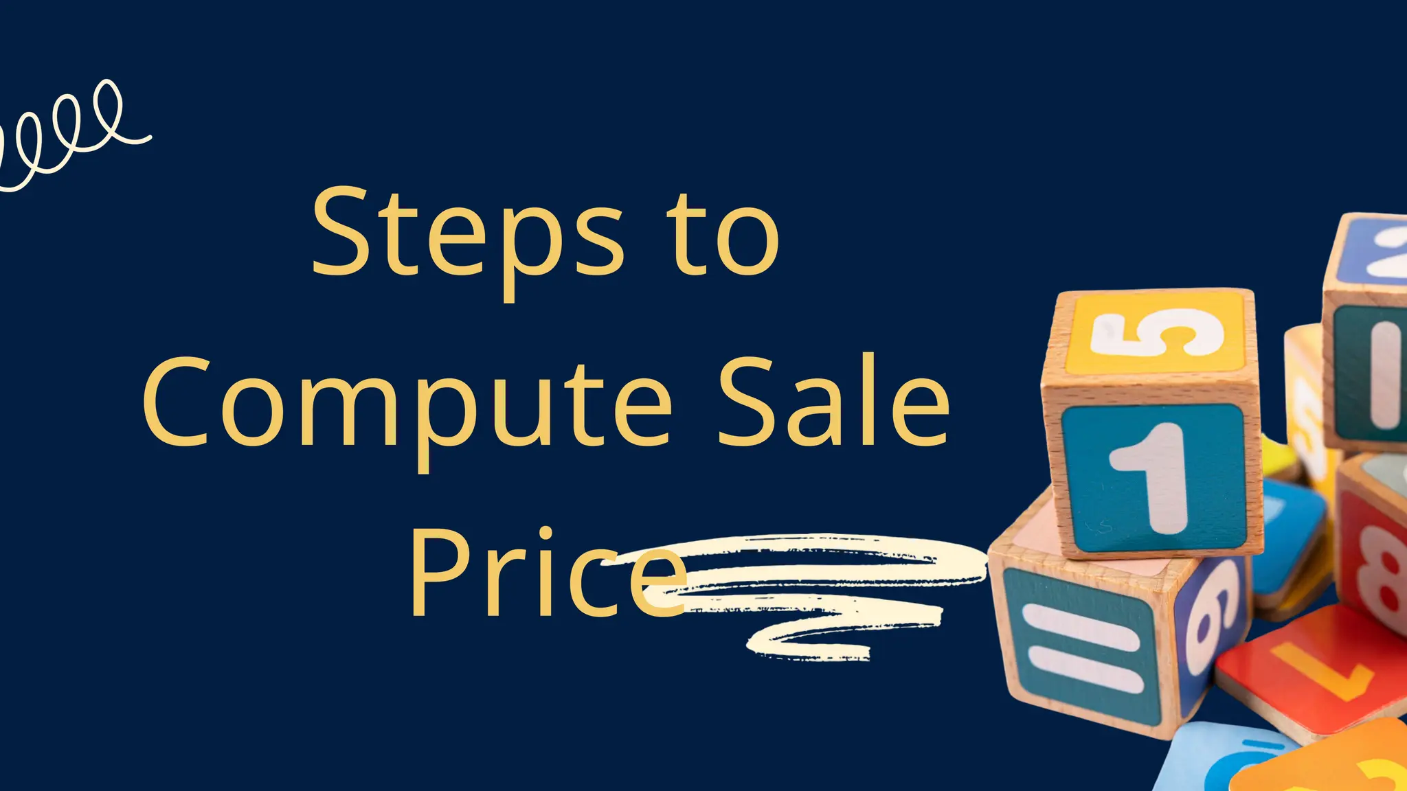 Steps to
Compute Sale
Price
 