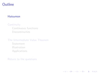 Lesson 3: Continuity