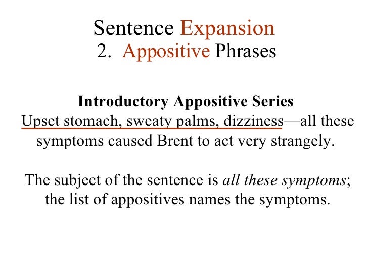 Lesson 3 Sentence Expansion