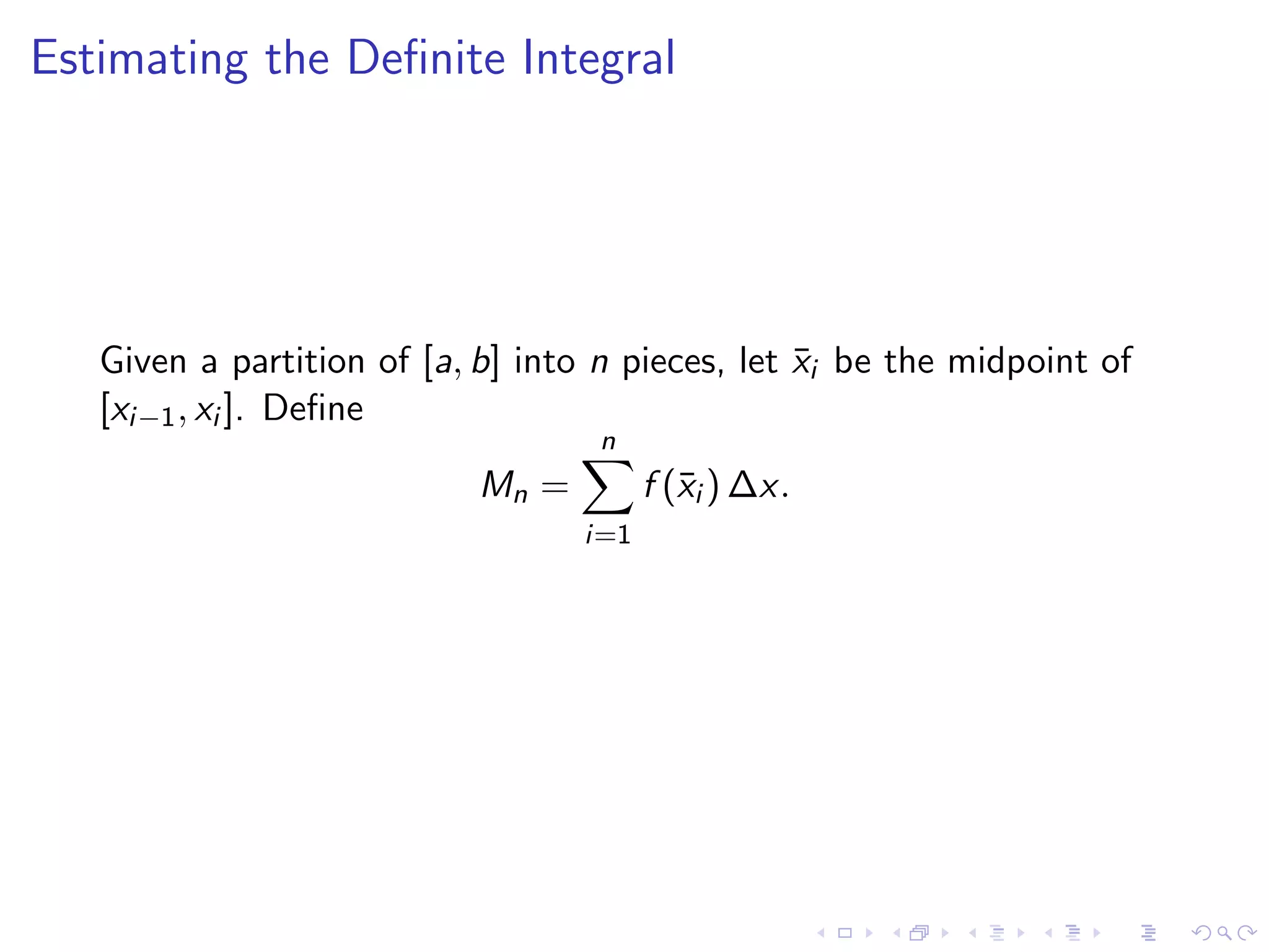 Lesson 30: The Definite Integral