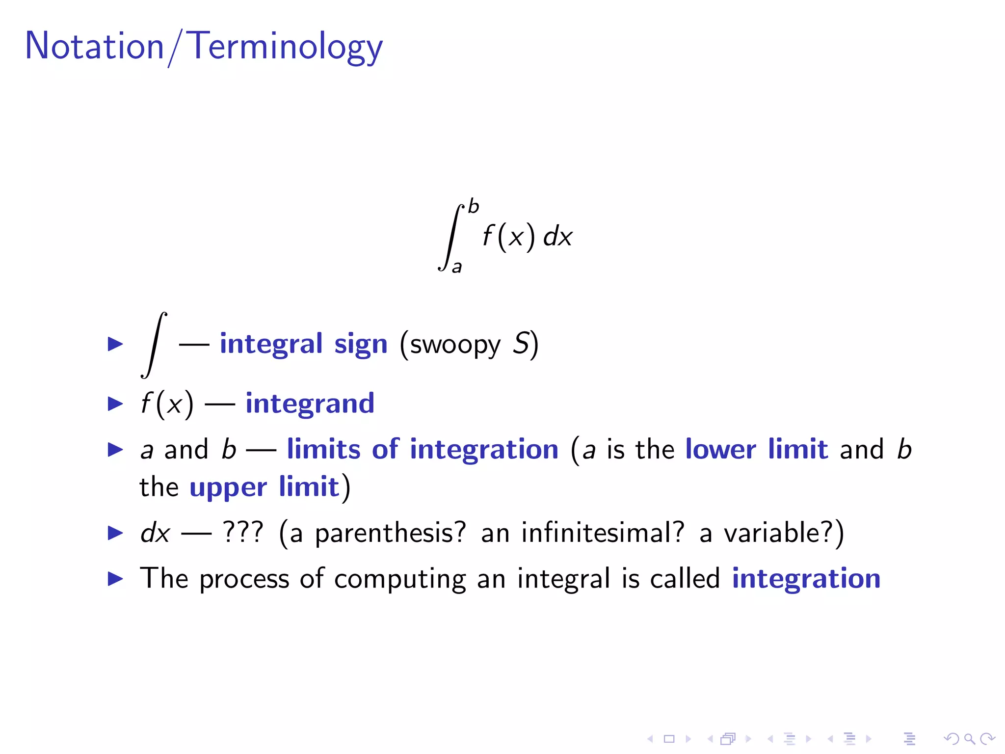 Lesson 30: The Definite Integral