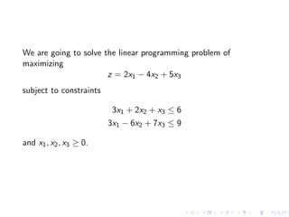Lesson 32: Simplex Method II