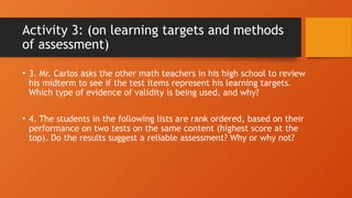 LESSON 3 on Assessment of Learning 2 Online | PPTX
