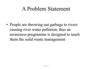 Lesson 3 problem analysis and statement | PDF