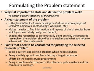 Well Understanding Problem Statement Lesson 3 problem analysis and statement | PDF