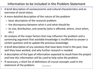 Lesson 3 problem analysis and statement | PDF
