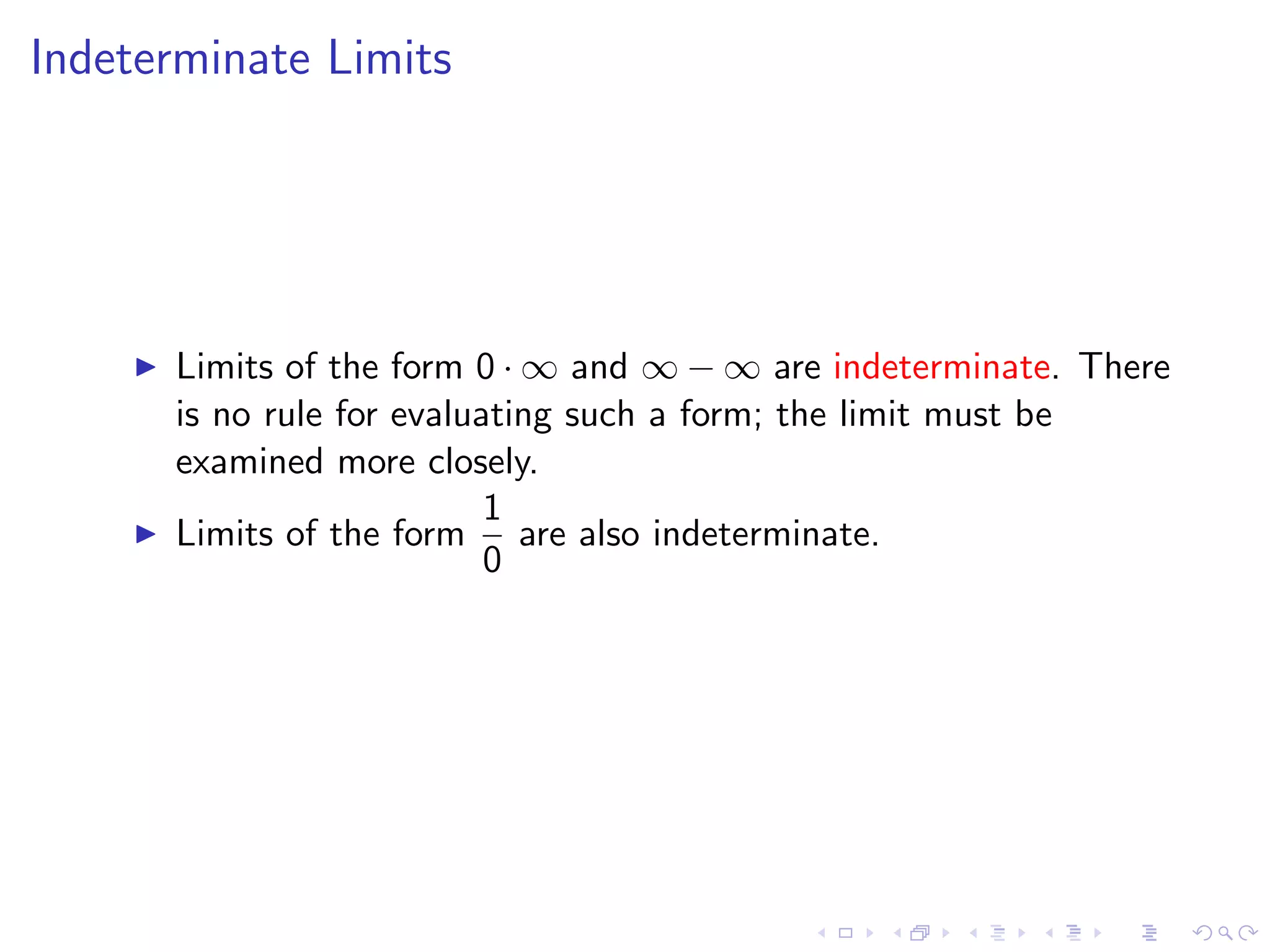 Lesson 4: Limits Involving Infinity