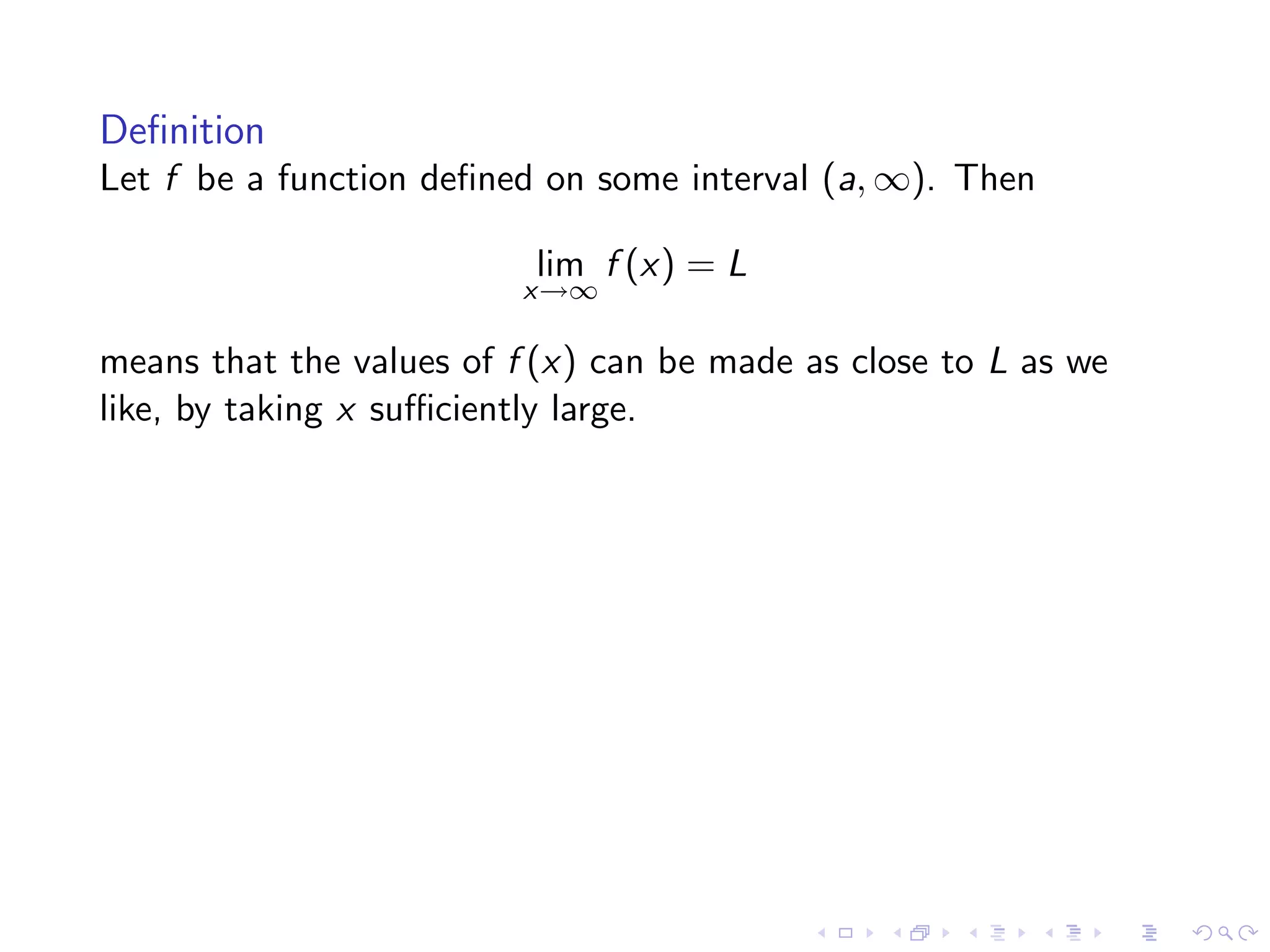 Lesson 4: Limits Involving Infinity