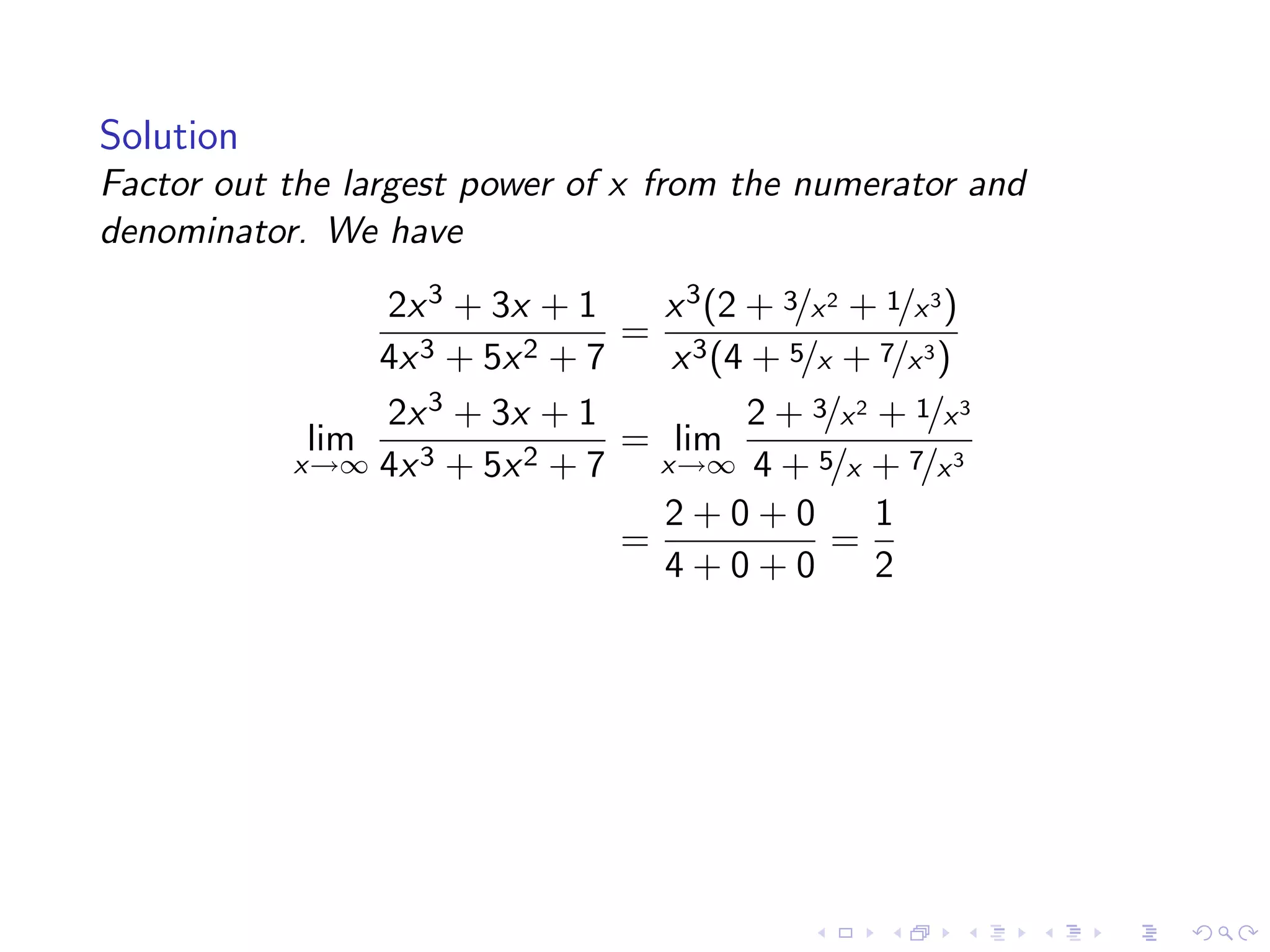 Lesson 4: Limits Involving Infinity