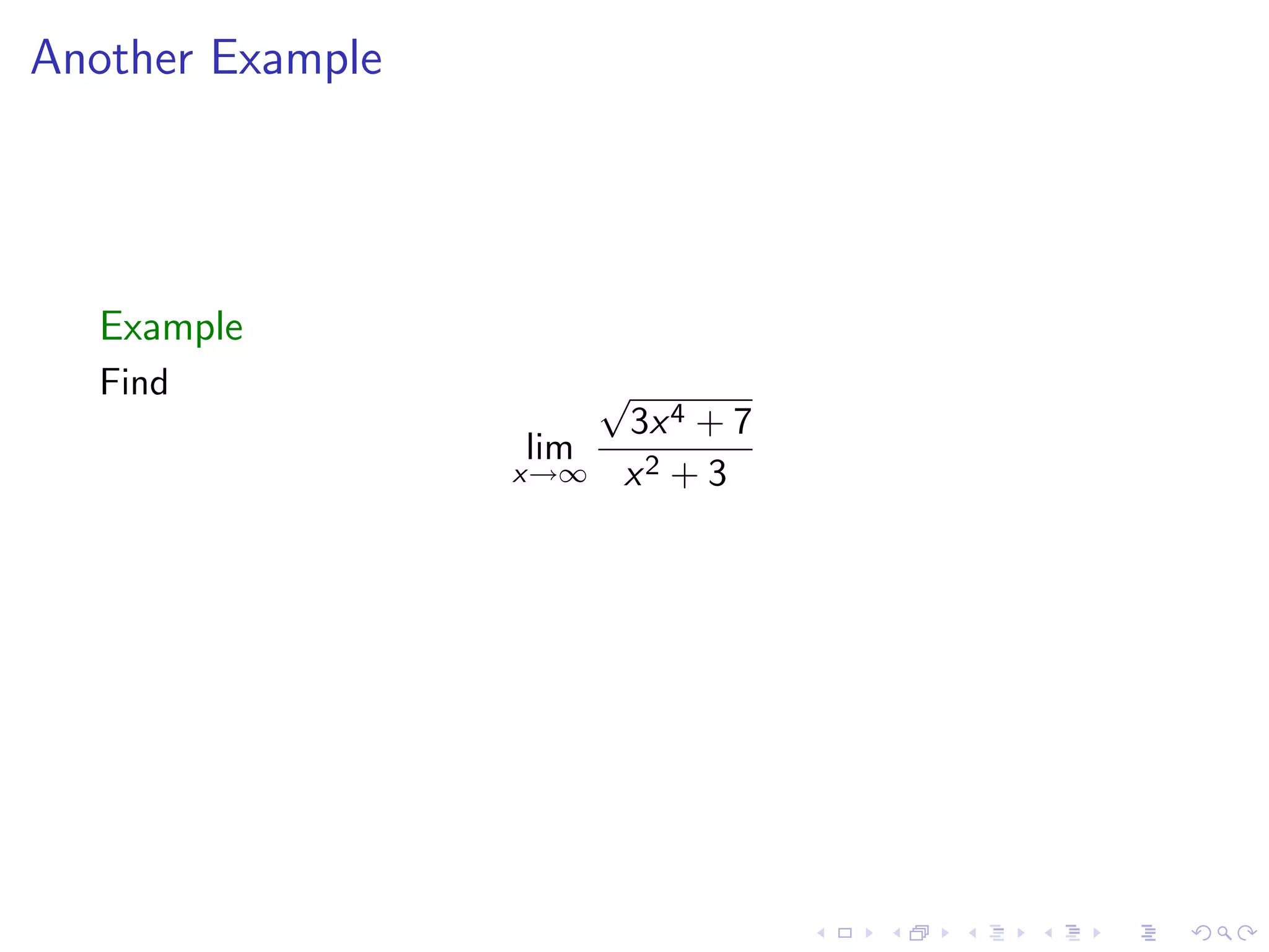 Lesson 4: Limits Involving Infinity