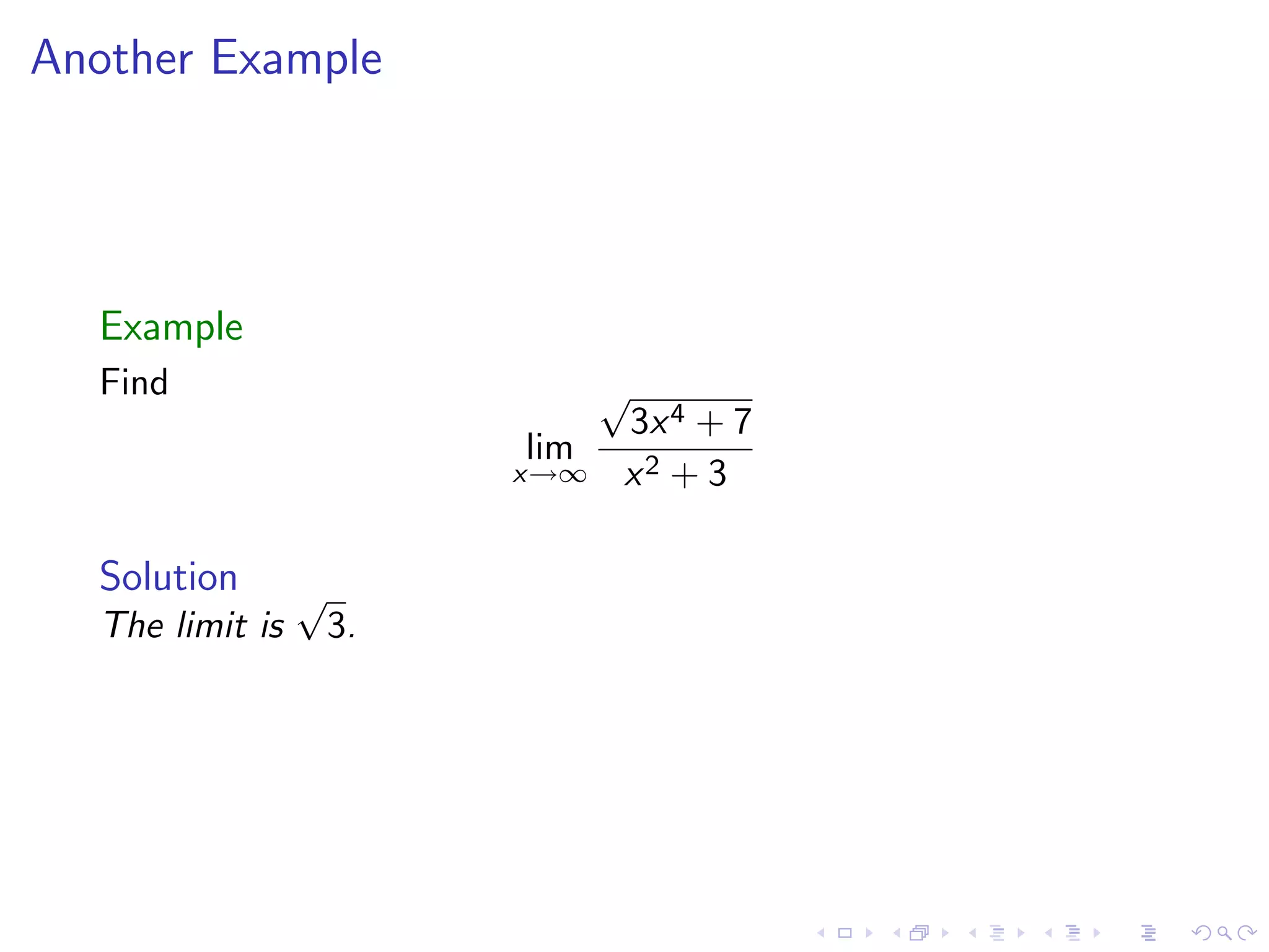 Lesson 4: Limits Involving Infinity