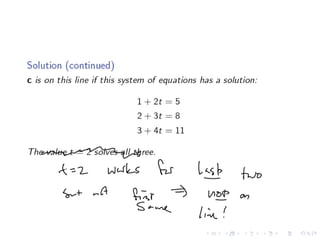 Lesson 4: Lines and Planes (slides + notes)