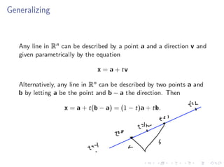 Lesson 4: Lines and Planes (slides + notes)