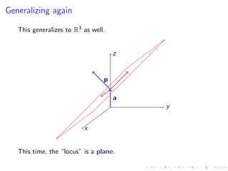 Lesson 4: Lines and Planes (slides + notes)