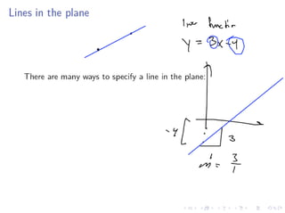 Lesson 4: Lines and Planes (slides + notes)