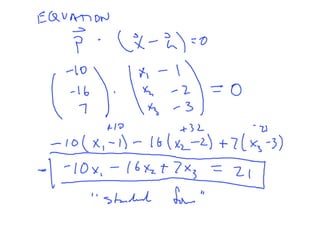 Lesson 4: Lines and Planes (slides + notes)