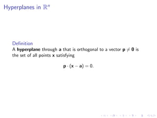 Lesson 4: Lines and Planes (slides + notes)