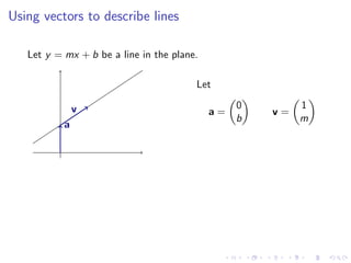 Lesson 4: Lines and Planes (slides + notes)