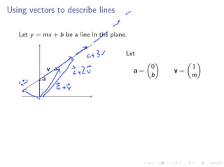 Lesson 4: Lines and Planes (slides + notes)