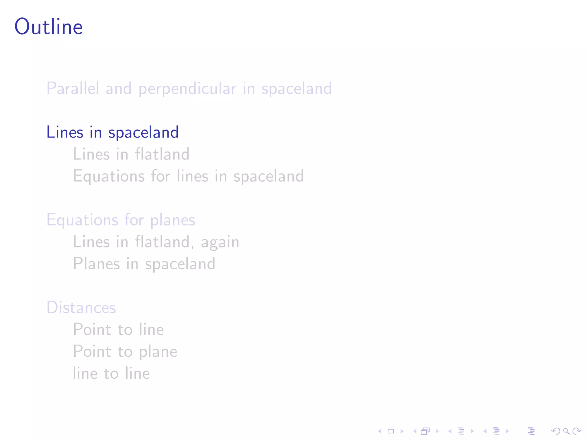 Lesson 4: Lines, Planes, and the Distance Formula