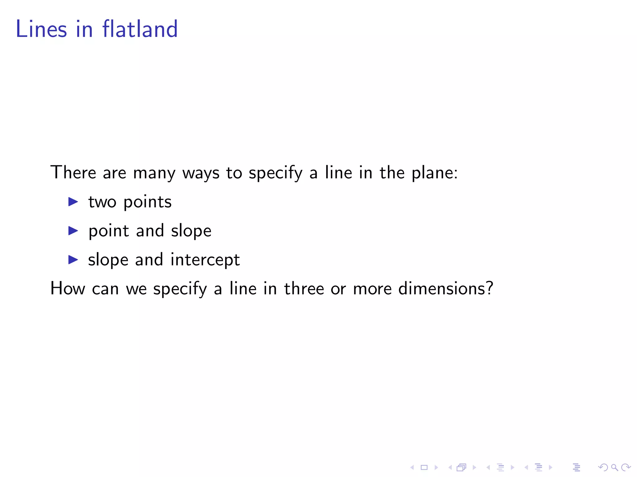 Lesson 4: Lines, Planes, and the Distance Formula