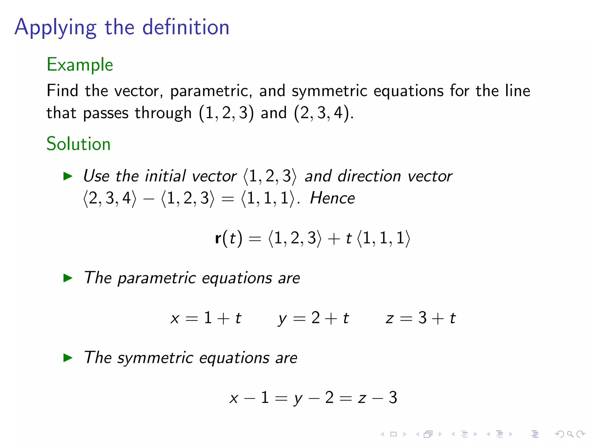 Lesson 4: Lines, Planes, and the Distance Formula