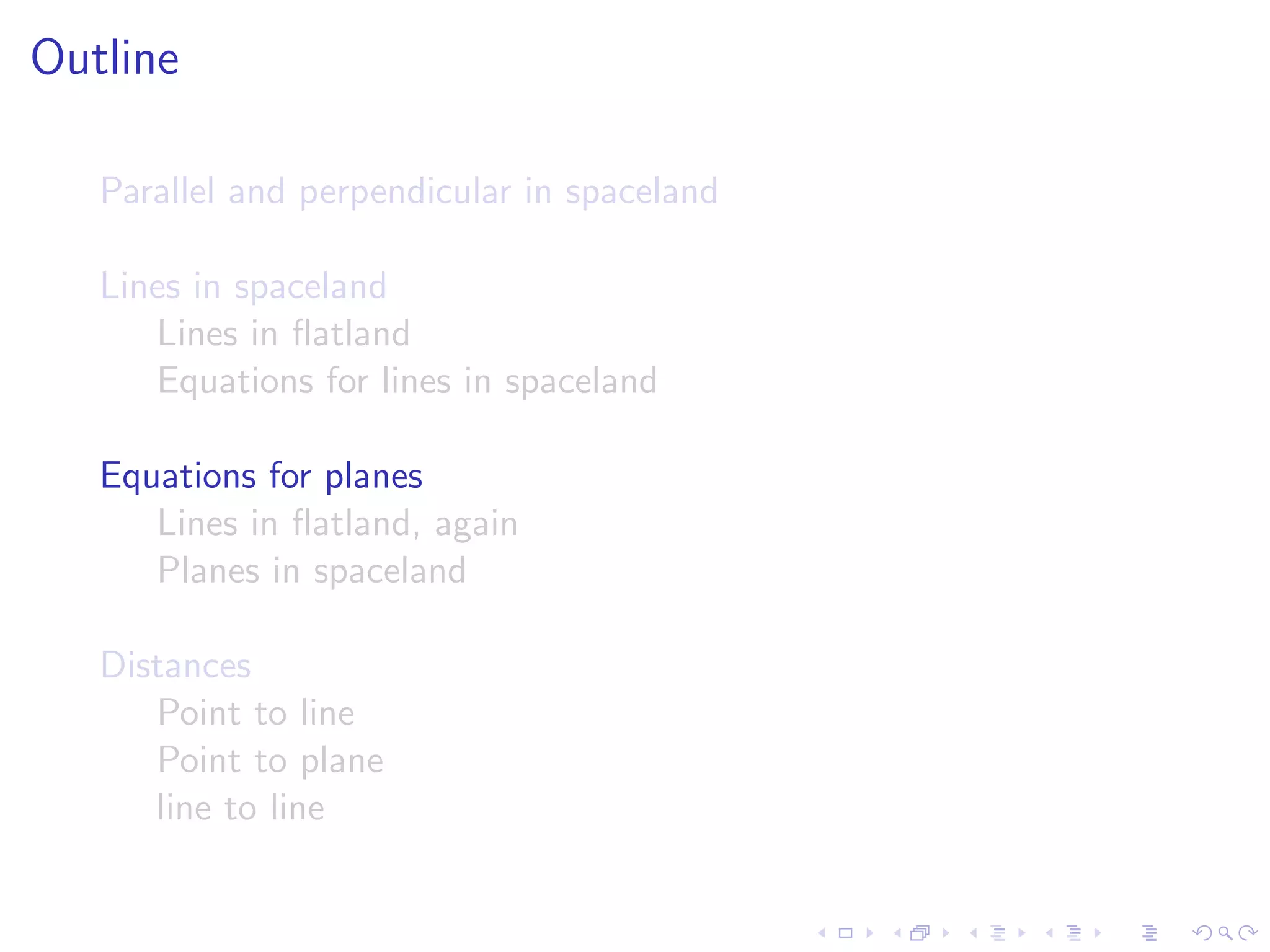 Lesson 4: Lines, Planes, and the Distance Formula