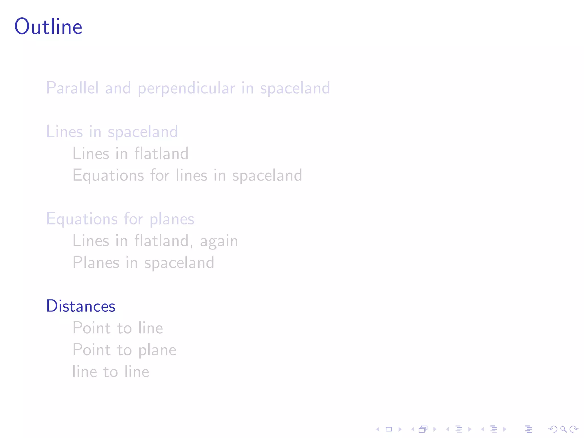 Lesson 4: Lines, Planes, and the Distance Formula