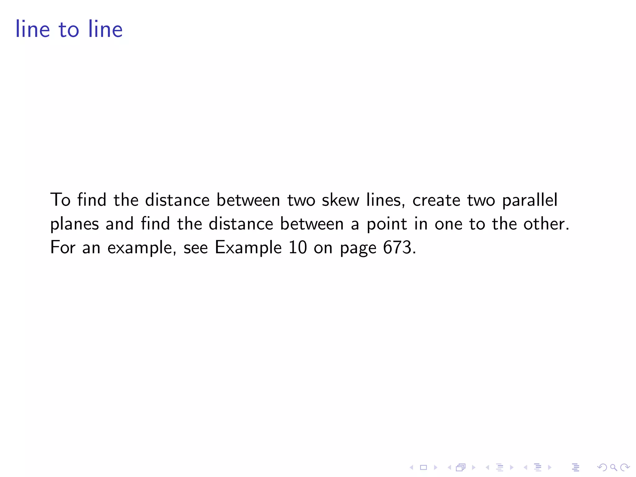 Lesson 4: Lines, Planes, and the Distance Formula
