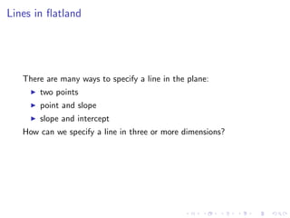 Lesson 4: Lines, Planes, and the Distance Formula
