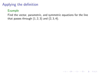 Lesson 4: Lines, Planes, and the Distance Formula
