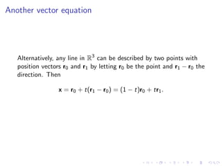 Lesson 4: Lines, Planes, and the Distance Formula