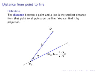 Lesson 4: Lines, Planes, and the Distance Formula
