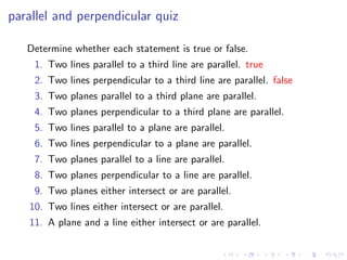 Lesson 4: Lines, Planes, and the Distance Formula
