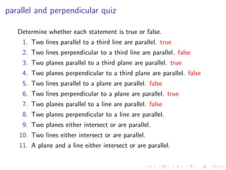 Lesson 4: Lines, Planes, and the Distance Formula
