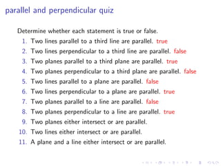 Lesson 4: Lines, Planes, and the Distance Formula