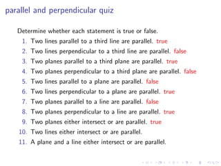 Lesson 4: Lines, Planes, and the Distance Formula