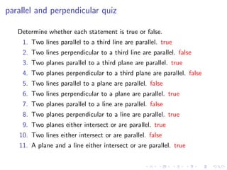 Lesson 4: Lines, Planes, and the Distance Formula