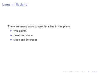 Lesson 4: Lines, Planes, and the Distance Formula