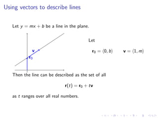 Lesson 4: Lines, Planes, and the Distance Formula
